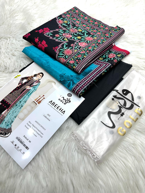 Original Waniya Gold Lawn 3PC