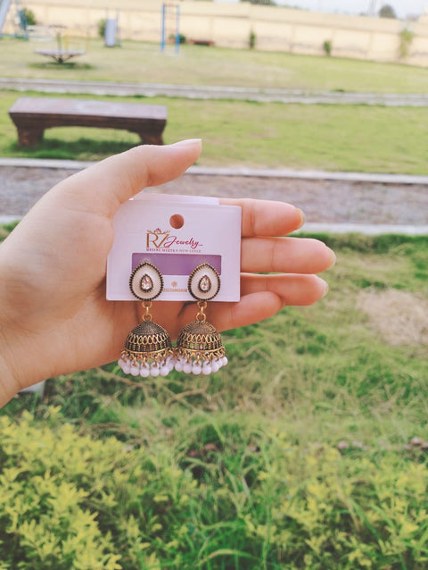 Classic Jhumka Earrings | Oxidized Traditional Jhumki Jewellery
