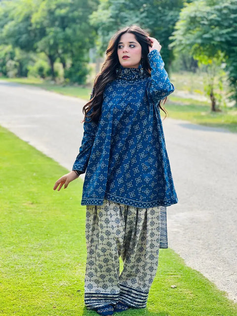 3 Piece Unstitched Printed Lawn Suit - Bin Saeed