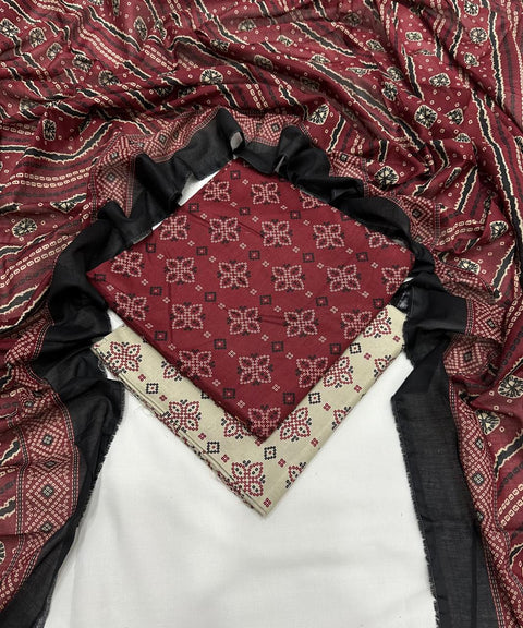 3 Piece Unstitched Printed Lawn Suit - Bin Saeed