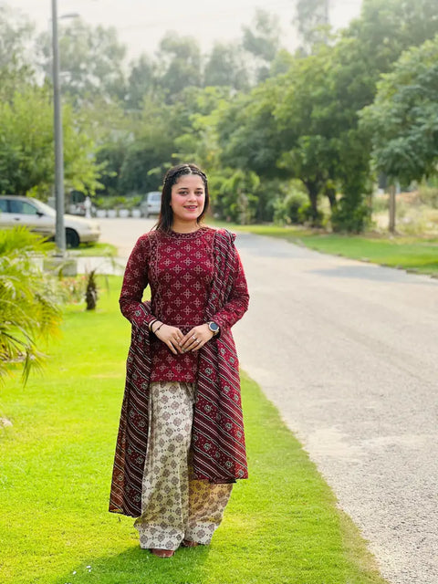 3 Piece Unstitched Printed Lawn Suit - Bin Saeed